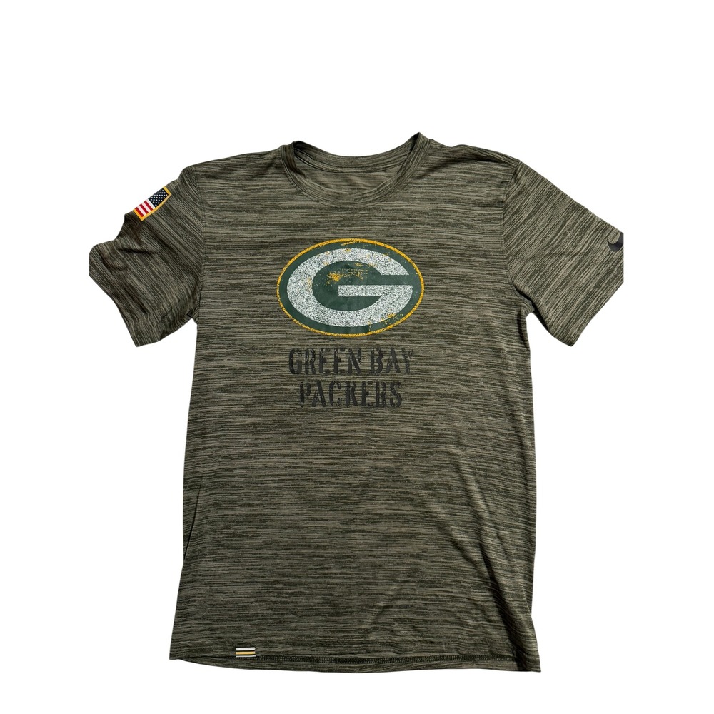 Nike Green Bay Packers Salute to Service T-Shirt Mens Olive Green Heather NFL